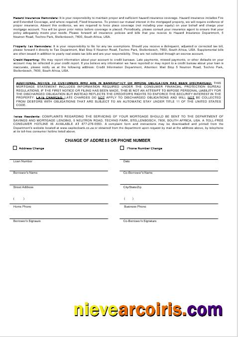 USA Capitec bank mortgage statement 3